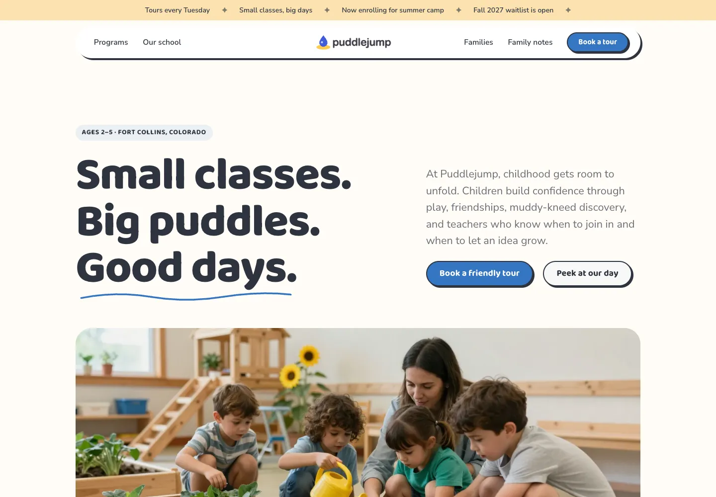 The Puddlejump Early School home page